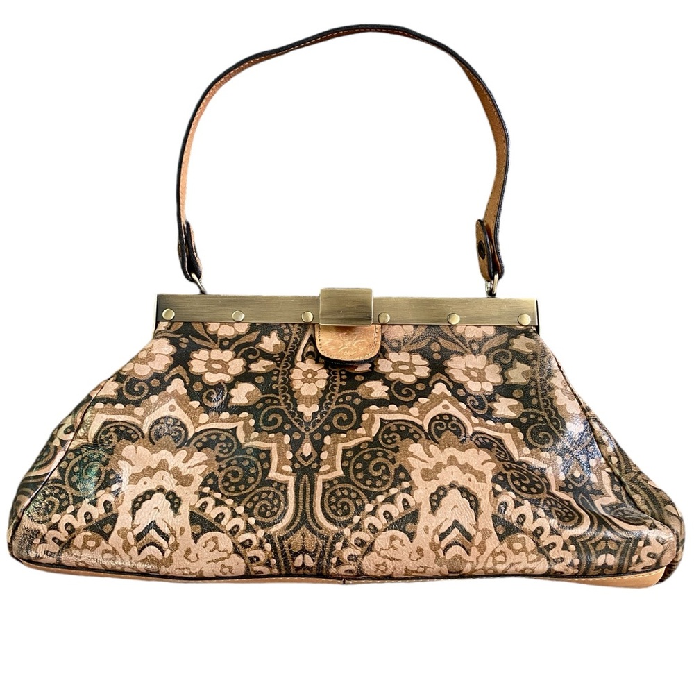 Patricia Nash Ferrara Frame Satchel Leather Bag